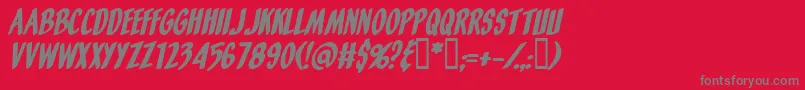 フォントOrangefizzi – 赤い背景に灰色の文字