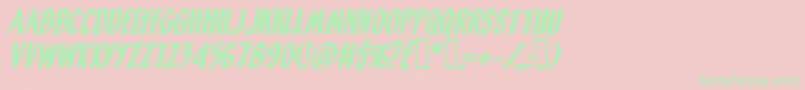 Orangefizzi Font – Green Fonts on Pink Background