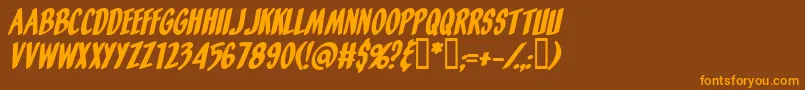 Orangefizzi Font – Orange Fonts on Brown Background