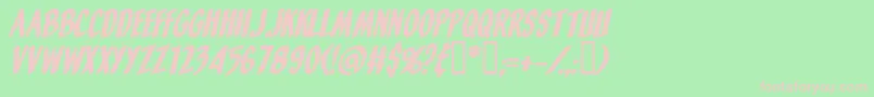 Orangefizzi Font – Pink Fonts on Green Background