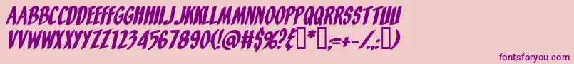 Orangefizzi Font – Purple Fonts on Pink Background