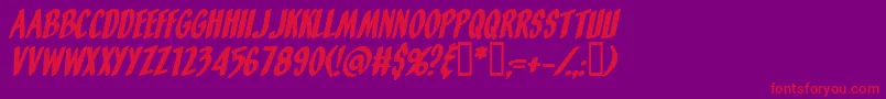 Orangefizzi Font – Red Fonts on Purple Background