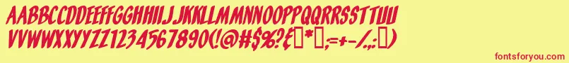 Orangefizzi Font – Red Fonts on Yellow Background
