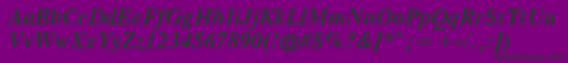 CgTimesРџРѕР»СѓР¶РёСЂРЅС‹Р№РљСѓСЂСЃРёРІ Font – Black Fonts on Purple Background