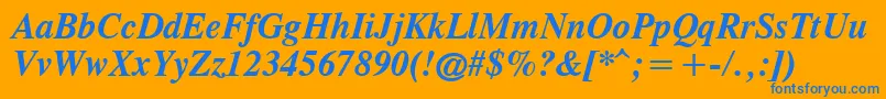 CgTimesРџРѕР»СѓР¶РёСЂРЅС‹Р№РљСѓСЂСЃРёРІ Font – Blue Fonts on Orange Background