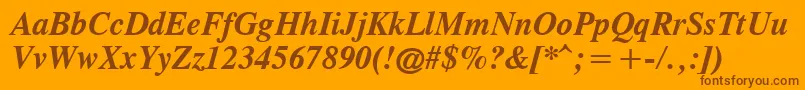 CgTimesРџРѕР»СѓР¶РёСЂРЅС‹Р№РљСѓСЂСЃРёРІ Font – Brown Fonts on Orange Background