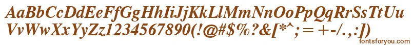 CgTimesРџРѕР»СѓР¶РёСЂРЅС‹Р№РљСѓСЂСЃРёРІ Font – Brown Fonts on White Background