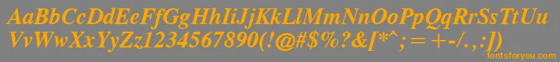 CgTimesРџРѕР»СѓР¶РёСЂРЅС‹Р№РљСѓСЂСЃРёРІ Font – Orange Fonts on Gray Background