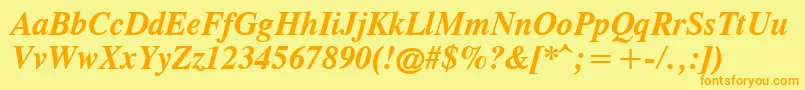 CgTimesРџРѕР»СѓР¶РёСЂРЅС‹Р№РљСѓСЂСЃРёРІ Font – Orange Fonts on Yellow Background
