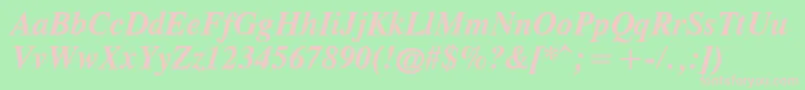 CgTimesРџРѕР»СѓР¶РёСЂРЅС‹Р№РљСѓСЂСЃРёРІ Font – Pink Fonts on Green Background
