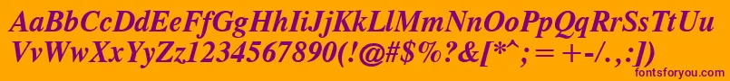 CgTimesРџРѕР»СѓР¶РёСЂРЅС‹Р№РљСѓСЂСЃРёРІ Font – Purple Fonts on Orange Background