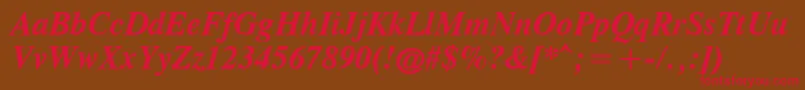 CgTimesРџРѕР»СѓР¶РёСЂРЅС‹Р№РљСѓСЂСЃРёРІ Font – Red Fonts on Brown Background