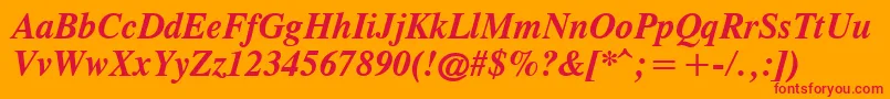 CgTimesРџРѕР»СѓР¶РёСЂРЅС‹Р№РљСѓСЂСЃРёРІ Font – Red Fonts on Orange Background