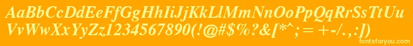 CgTimesРџРѕР»СѓР¶РёСЂРЅС‹Р№РљСѓСЂСЃРёРІ Font – Yellow Fonts on Orange Background
