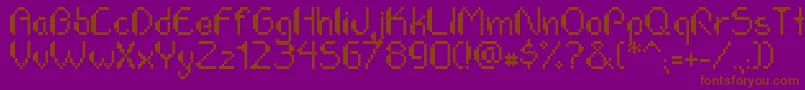 PixelateBass Font – Brown Fonts on Purple Background