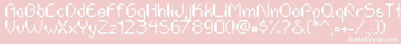 PixelateBass Font – White Fonts on Pink Background