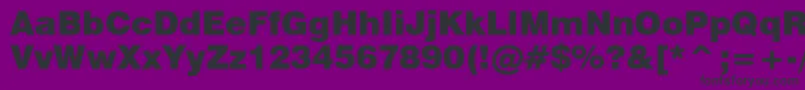 Swiss721BlackBt Font – Black Fonts on Purple Background