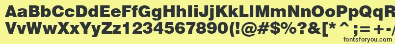 Swiss721BlackBt Font – Black Fonts on Yellow Background
