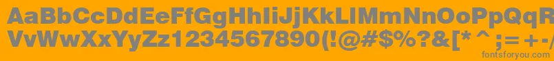 Swiss721BlackBt Font – Gray Fonts on Orange Background