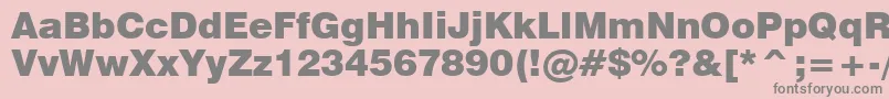 Swiss721BlackBt Font – Gray Fonts on Pink Background