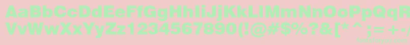 Swiss721BlackBt Font – Green Fonts on Pink Background