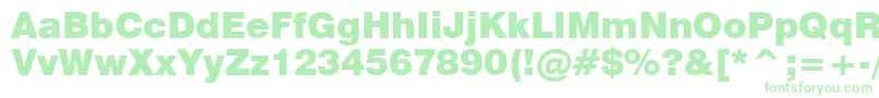 Swiss721BlackBt Font – Green Fonts on White Background