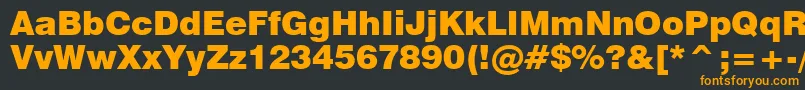 Swiss721BlackBt Font – Orange Fonts on Black Background