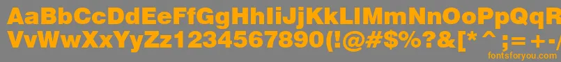 Swiss721BlackBt Font – Orange Fonts on Gray Background