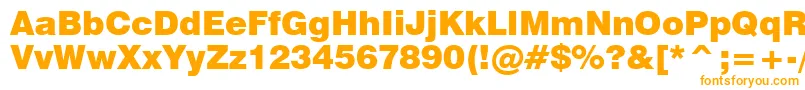 Swiss721BlackBt Font – Orange Fonts on White Background