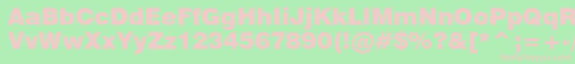 Swiss721BlackBt Font – Pink Fonts on Green Background