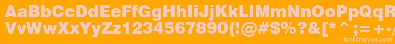 Swiss721BlackBt Font – Pink Fonts on Orange Background