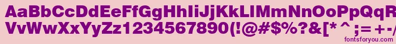 Swiss721BlackBt Font – Purple Fonts on Pink Background