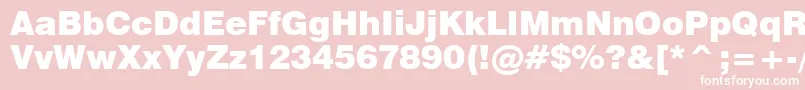Swiss721BlackBt Font – White Fonts on Pink Background