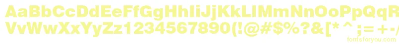 Swiss721BlackBt Font – Yellow Fonts on White Background