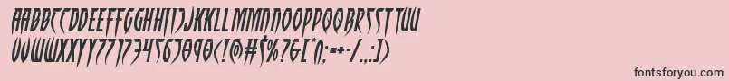 Inhumanityextraexpandital Font – Black Fonts on Pink Background