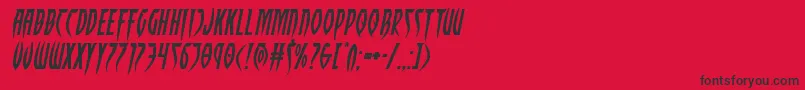 Inhumanityextraexpandital Font – Black Fonts on Red Background