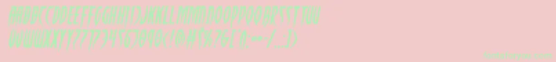 Inhumanityextraexpandital Font – Green Fonts on Pink Background