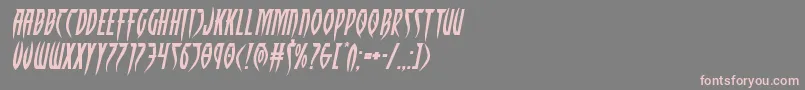 Inhumanityextraexpandital Font – Pink Fonts on Gray Background