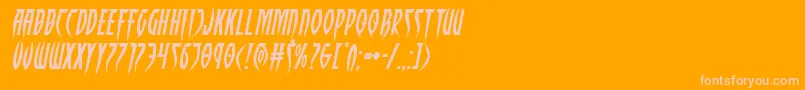 Inhumanityextraexpandital Font – Pink Fonts on Orange Background