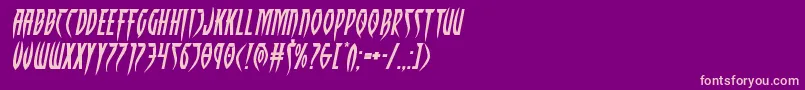 Inhumanityextraexpandital Font – Pink Fonts on Purple Background