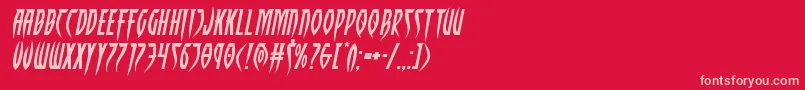 Inhumanityextraexpandital Font – Pink Fonts on Red Background