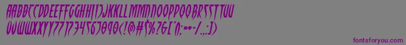 Weitere Informationen zur Inhumanityextraexpandital-Schriftart Inhumanityextraexpandital-Schriftart – Violette Schriften auf grauem Hintergrund