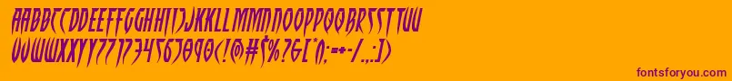 More about Inhumanityextraexpandital Font Inhumanityextraexpandital Font – Purple Fonts on Orange Background