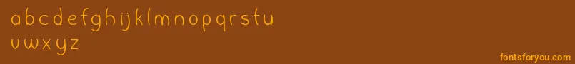 WishboneFontlab Font – Orange Fonts on Brown Background