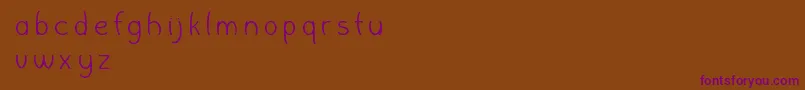 WishboneFontlab Font – Purple Fonts on Brown Background