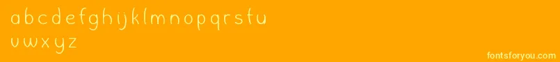 WishboneFontlab Font – Yellow Fonts on Orange Background