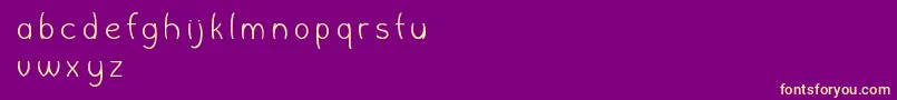 WishboneFontlab Font – Yellow Fonts on Purple Background