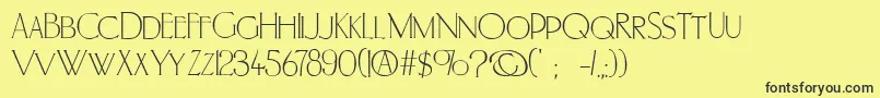 Portland Font – Black Fonts on Yellow Background