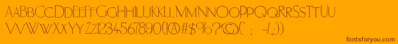 Portland Font – Brown Fonts on Orange Background