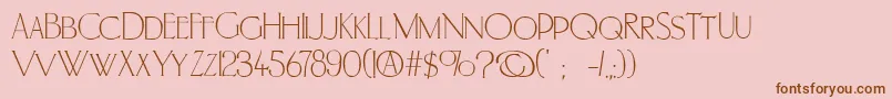 Portland Font – Brown Fonts on Pink Background